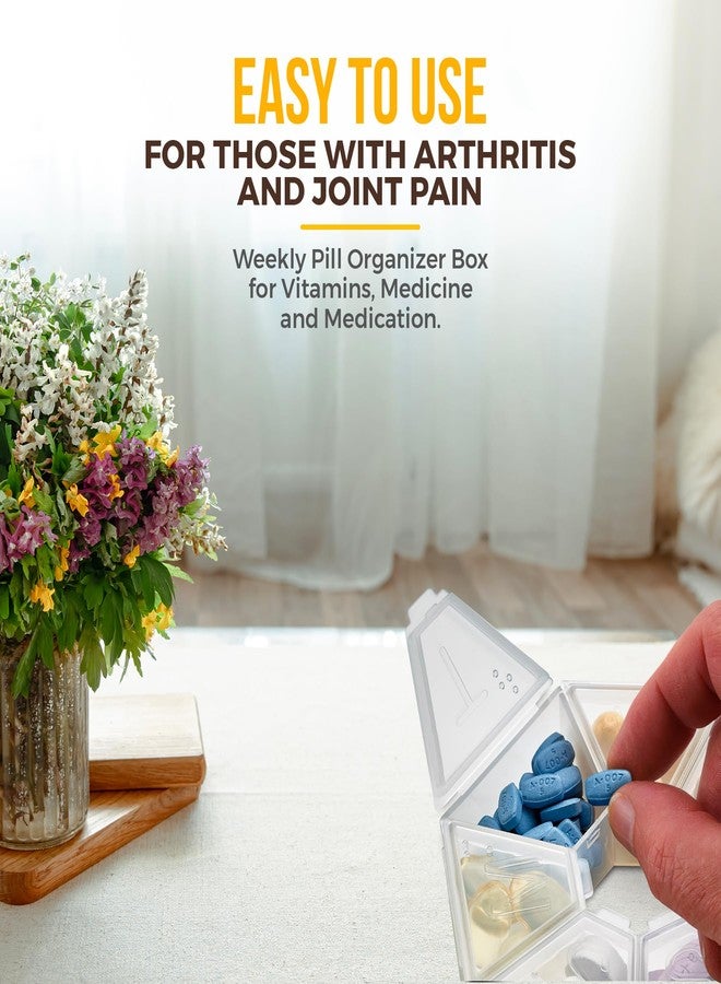 ميدكا منظم حبوب أسبوعي شفاف من MEDca، مكون من 7 جوانب، سداسي الشكل، لتذكيرك بتناول الأدوية - Image 2